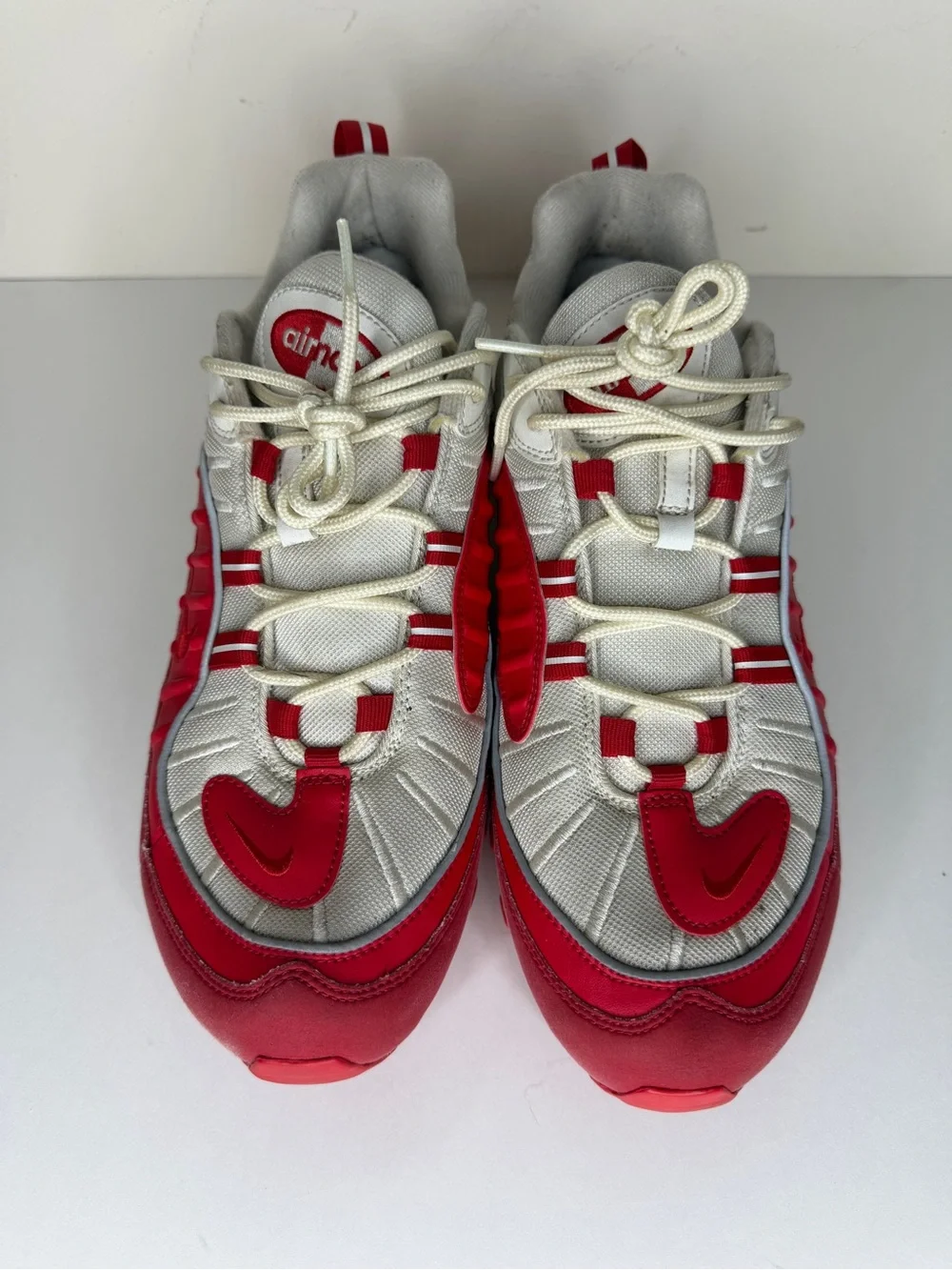 Nike Air Max 98 University Red White Sneakers 640744-602 Mens Size 46 US 12